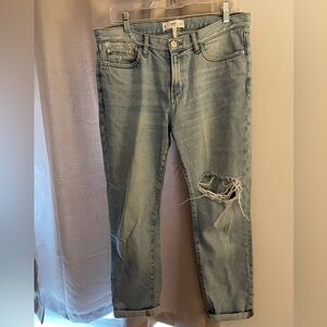 Women's Distressed Blue Jeans
